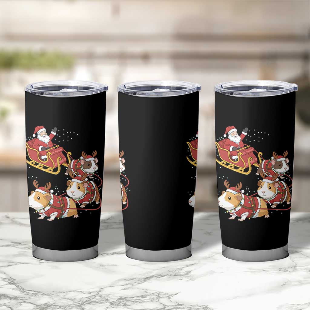 Funny Christmas Guinea Pig Lover Gift Tumbler Cup Santa Pig Sleigh Crew - Wonder Print Shop