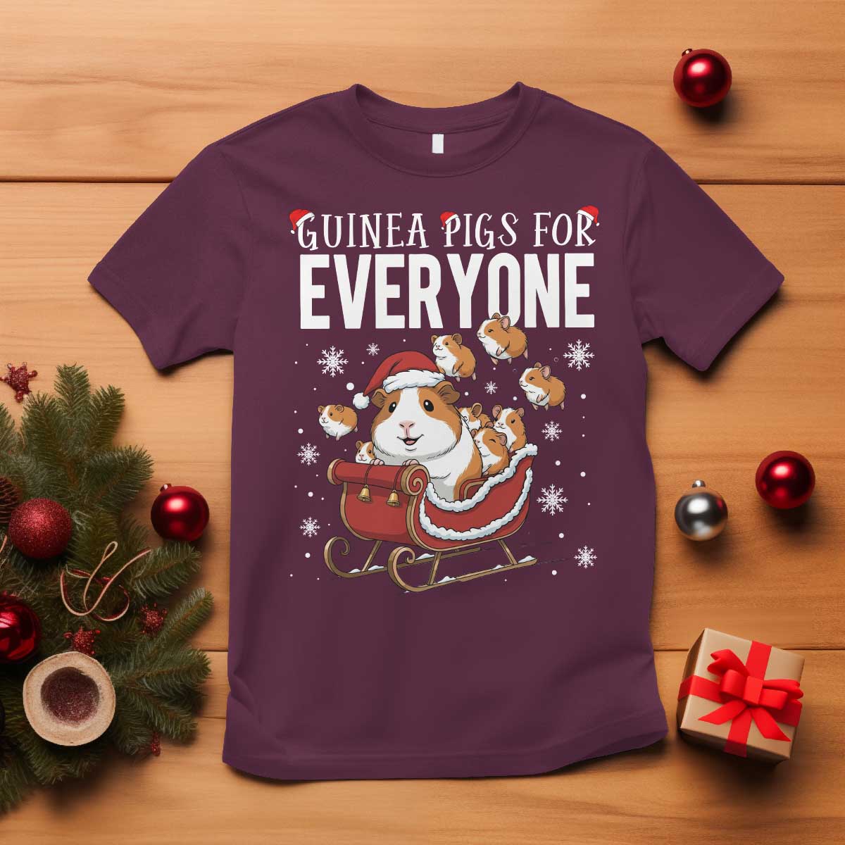 Christmas Guinea Pigs For Everyone T Shirt Funny Cavy Lover Gift - Wonder Print Shop