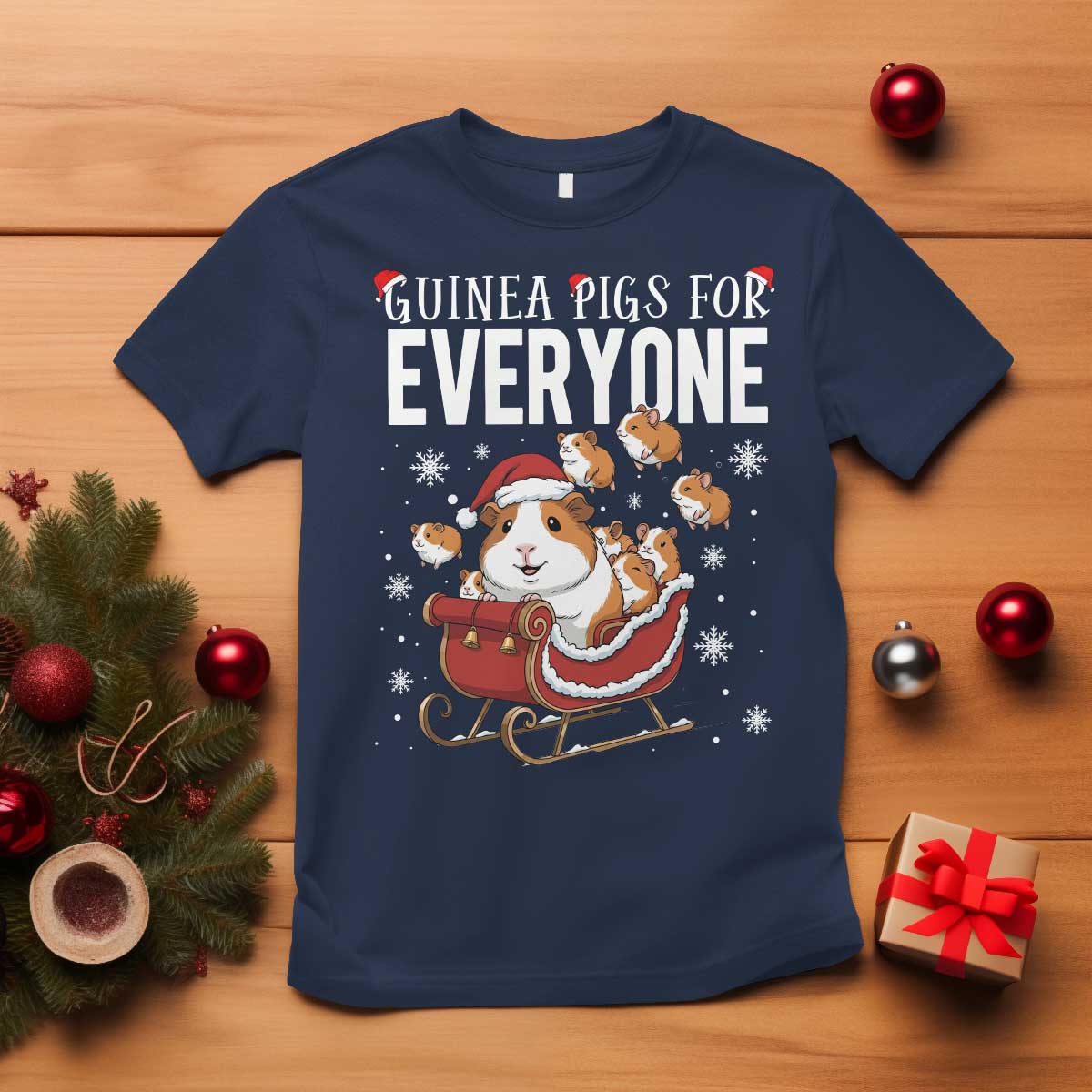 Christmas Guinea Pigs For Everyone T Shirt Funny Cavy Lover Gift - Wonder Print Shop