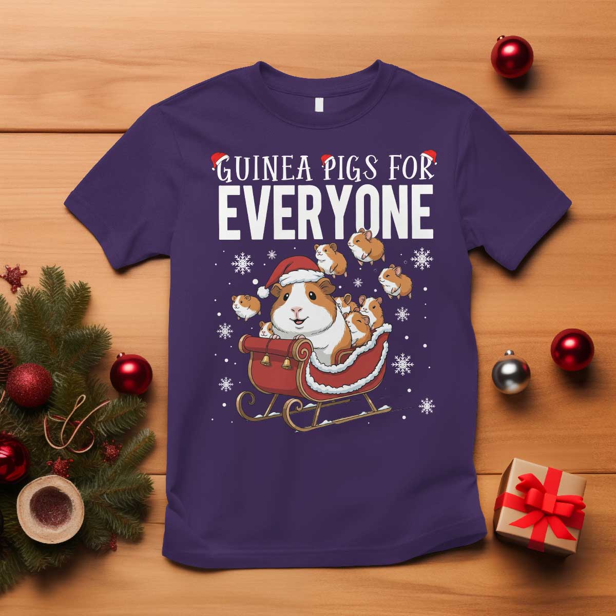 Christmas Guinea Pigs For Everyone T Shirt Funny Cavy Lover Gift - Wonder Print Shop