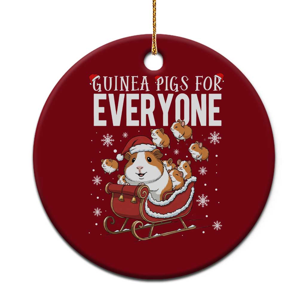 Christmas Guinea Pigs For Everyone Ceramic Ornament Funny Cavy Lover Gift - Wonder Print Shop