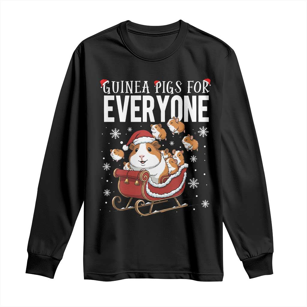 Christmas Guinea Pigs For Everyone Long Sleeve Shirt Funny Cavy Lover Gift - Wonder Print Shop