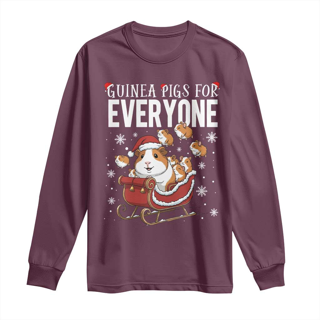 Christmas Guinea Pigs For Everyone Long Sleeve Shirt Funny Cavy Lover Gift - Wonder Print Shop