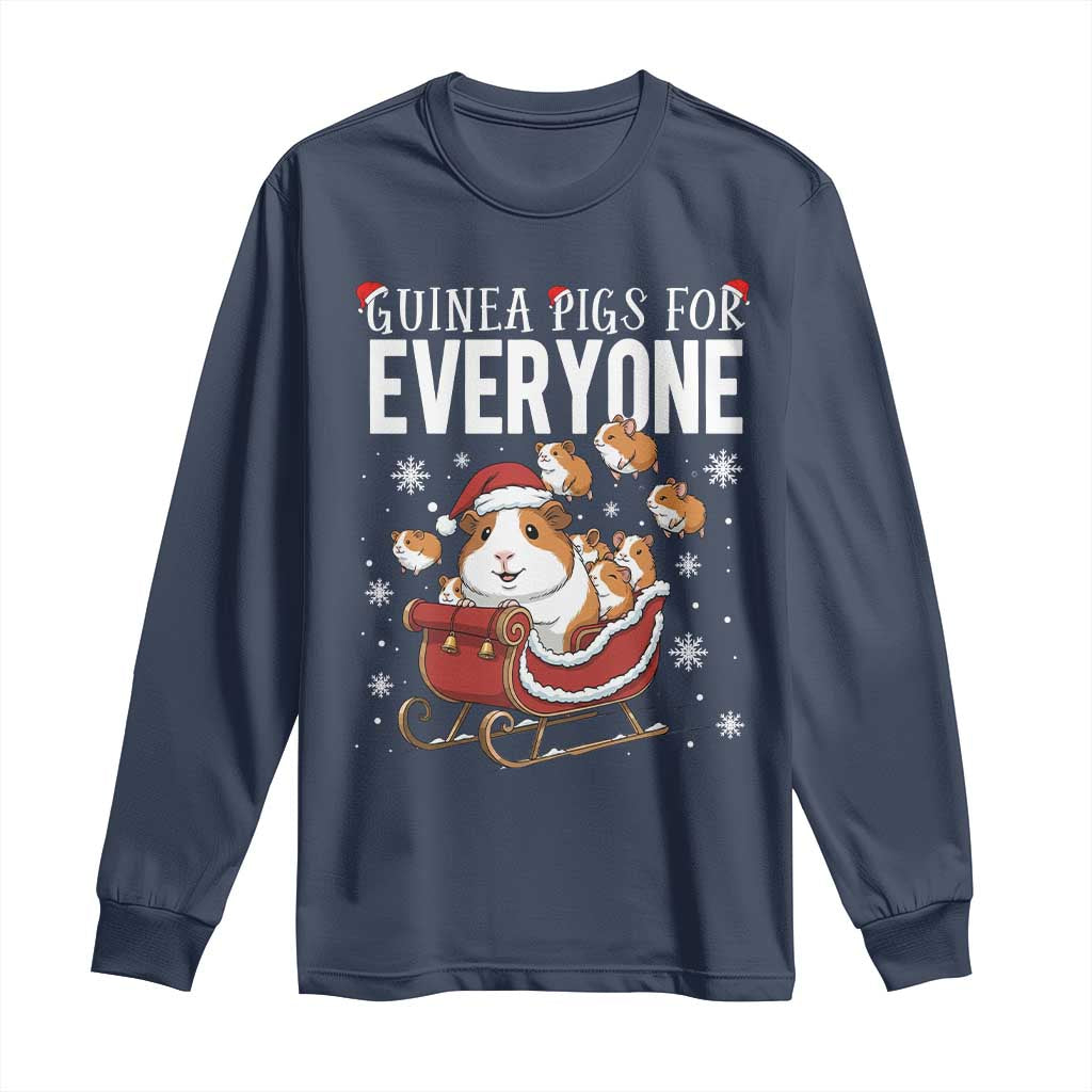 Christmas Guinea Pigs For Everyone Long Sleeve Shirt Funny Cavy Lover Gift - Wonder Print Shop
