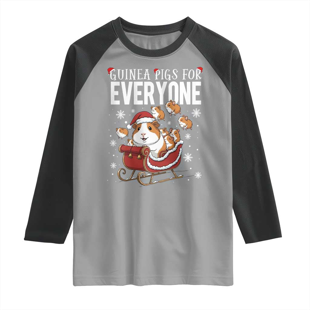 Christmas Guinea Pigs For Everyone Raglan Shirt Funny Cavy Lover Gift - Wonder Print Shop