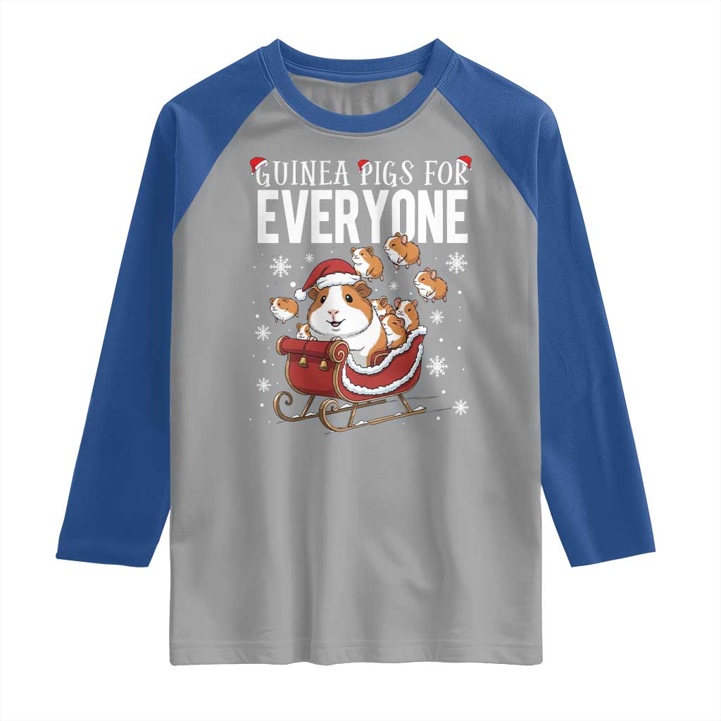 Christmas Guinea Pigs For Everyone Raglan Shirt Funny Cavy Lover Gift - Wonder Print Shop
