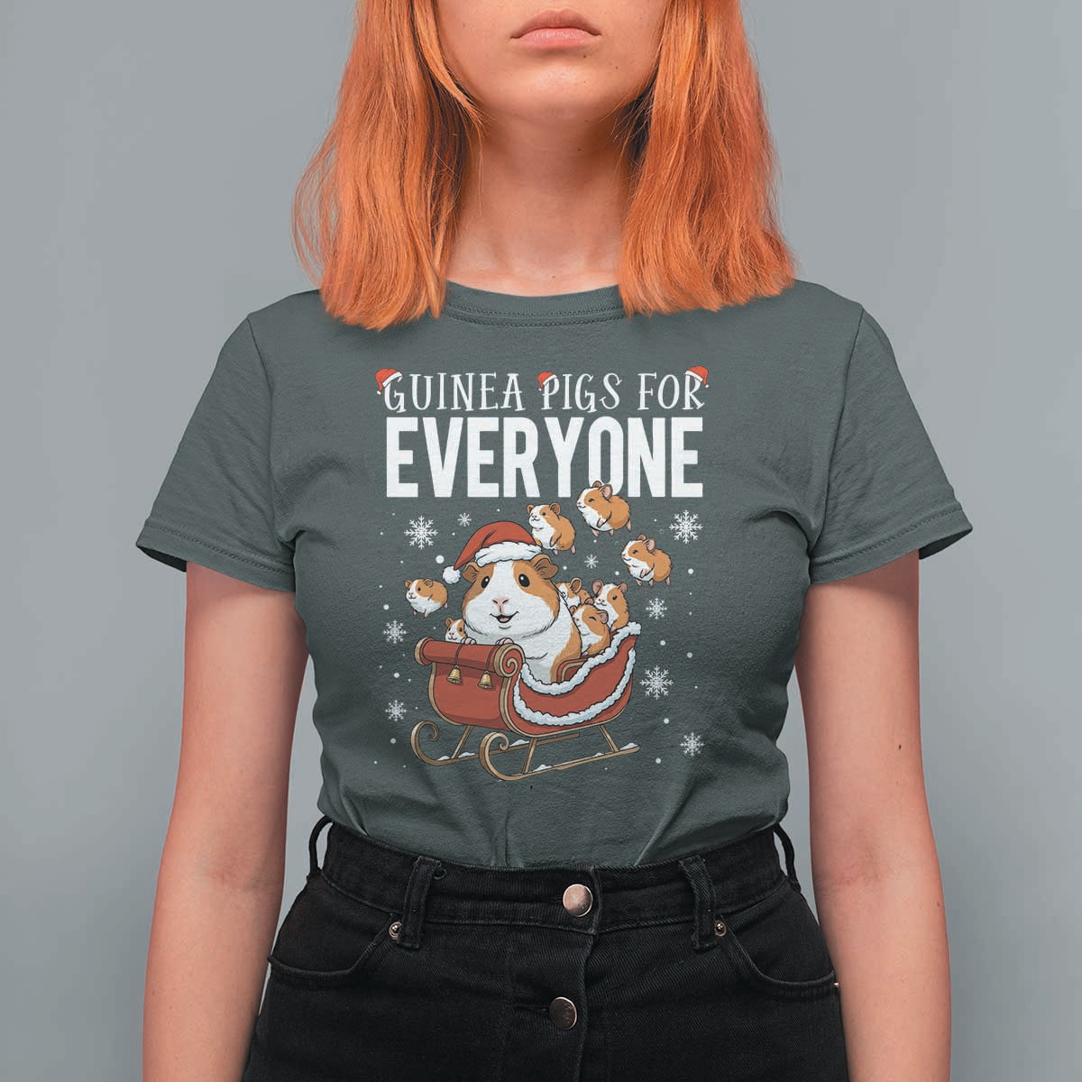 Christmas Guinea Pigs For Everyone T Shirt For Women Funny Cavy Lover Gift - Wonder Print Shop