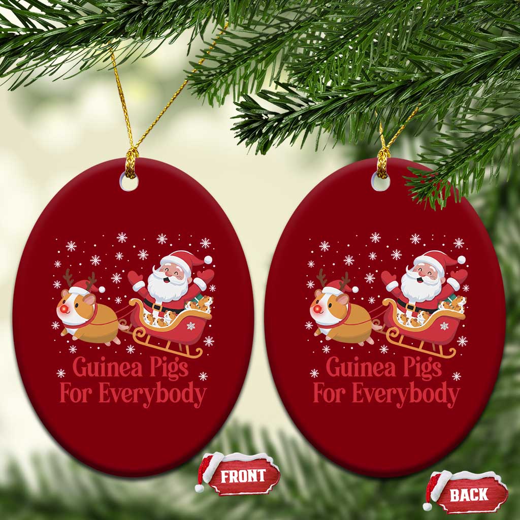 Guinea Pigs For Everybody Ceramic Ornament Funny Xmas Gift - Wonder Print Shop
