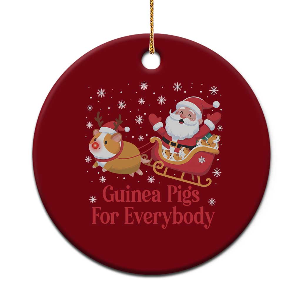 Guinea Pigs For Everybody Ceramic Ornament Funny Xmas Gift - Wonder Print Shop