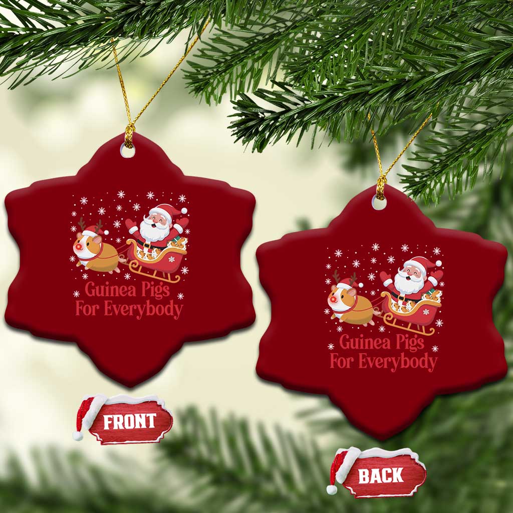 Guinea Pigs For Everybody Ceramic Ornament Funny Xmas Gift - Wonder Print Shop