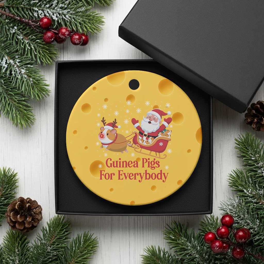Guinea Pigs For Everybody Ceramic Ornament Funny Xmas Gift - Wonder Print Shop