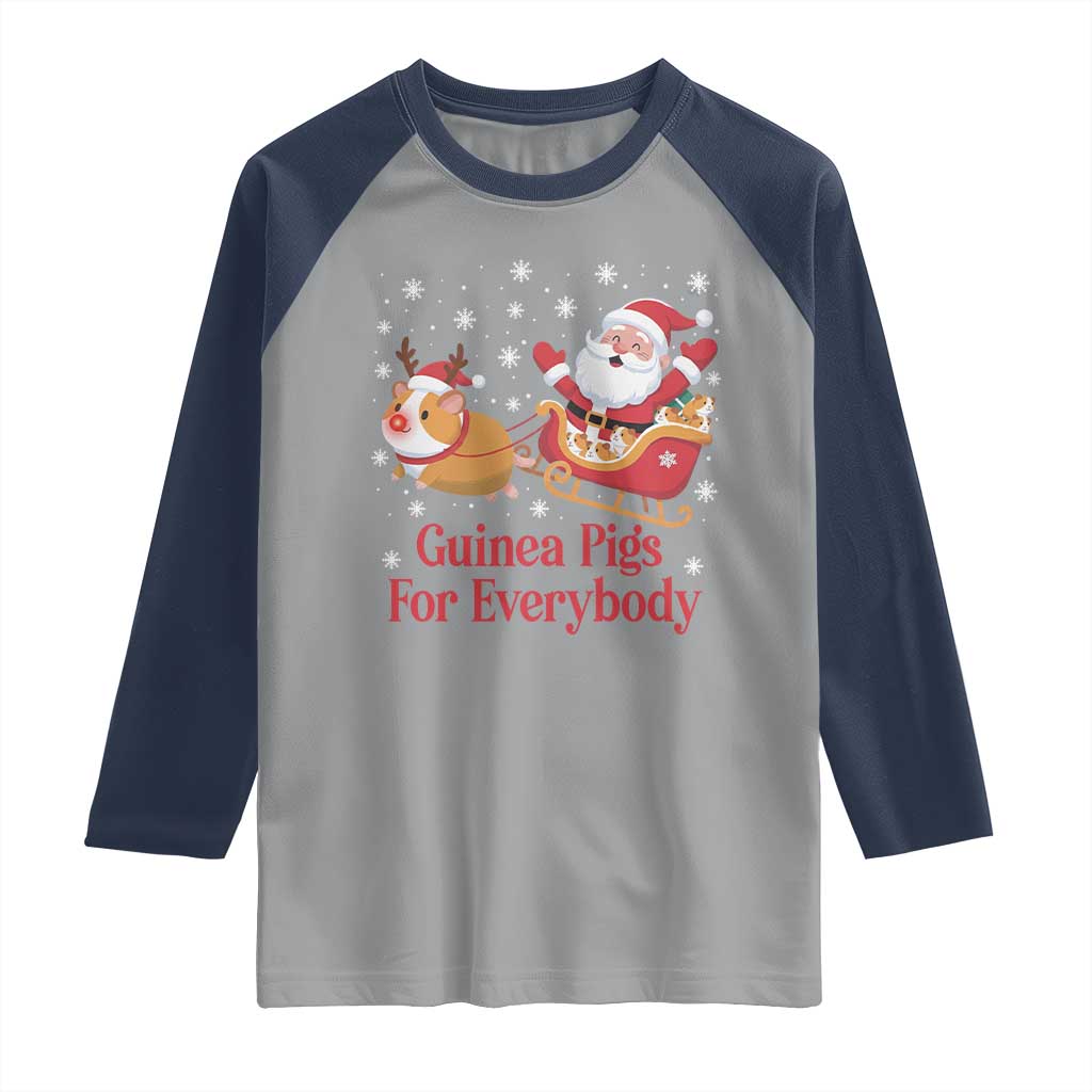 Guinea Pigs For Everybody Raglan Shirt Funny Xmas Gift - Wonder Print Shop