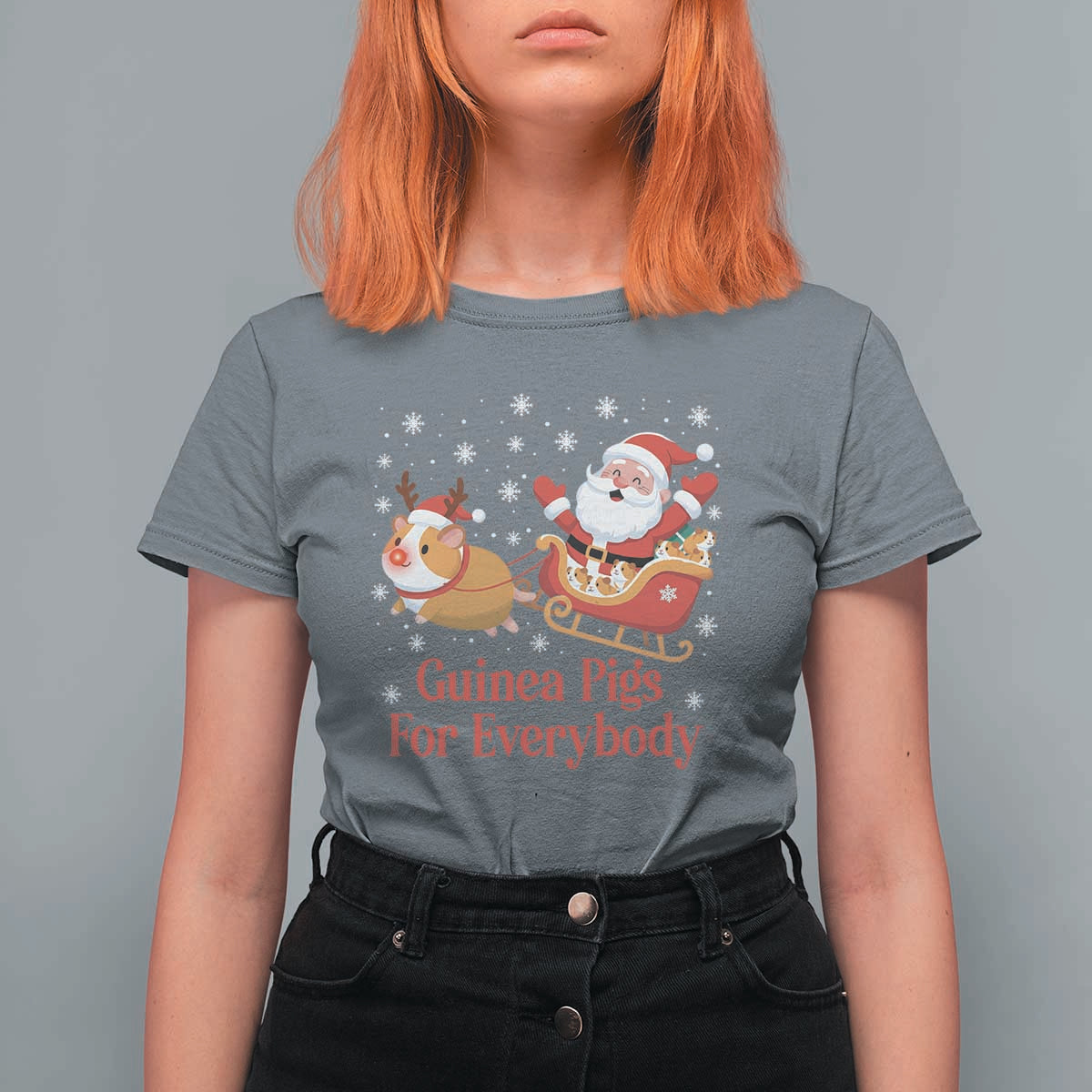 Guinea Pigs For Everybody T Shirt For Women Funny Xmas Gift - Wonder Print Shop