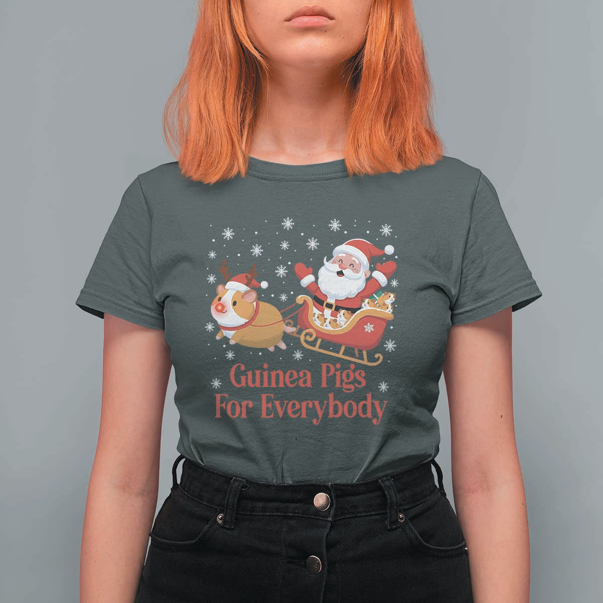 Guinea Pigs For Everybody T Shirt For Women Funny Xmas Gift - Wonder Print Shop