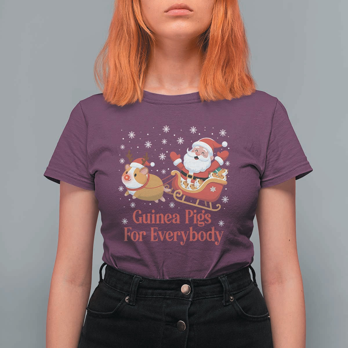 Guinea Pigs For Everybody T Shirt For Women Funny Xmas Gift - Wonder Print Shop