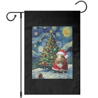 Santa Guinea Pig Starry Night Inspired Garden Flag Funny Christmas Gift - Wonder Print Shop