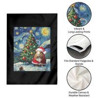 Santa Guinea Pig Starry Night Inspired Garden Flag Funny Christmas Gift - Wonder Print Shop
