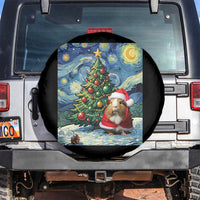 Santa Guinea Pig Starry Night Inspired Spare Tire Cover Funny Christmas Gift - Wonder Print Shop