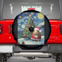 Santa Guinea Pig Starry Night Inspired Spare Tire Cover Funny Christmas Gift - Wonder Print Shop