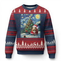 Santa Guinea Pig Starry Night Inspired Ugly Christmas Sweater Funny Xmas Gift - Wonder Print Shop
