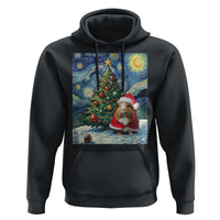 Santa Guinea Pig Starry Night Inspired Hoodie Funny Christmas Gift - Wonder Print Shop