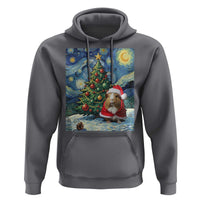 Santa Guinea Pig Starry Night Inspired Hoodie Funny Christmas Gift - Wonder Print Shop