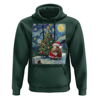 Santa Guinea Pig Starry Night Inspired Hoodie Funny Christmas Gift - Wonder Print Shop