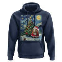 Santa Guinea Pig Starry Night Inspired Hoodie Funny Christmas Gift - Wonder Print Shop
