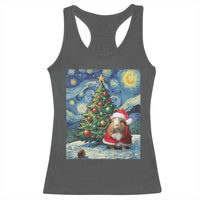 Santa Guinea Pig Starry Night Inspired Racerback Tank Top Funny Christmas Gift - Wonder Print Shop