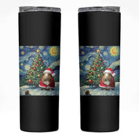 Santa Guinea Pig Starry Night Inspired Skinny Tumbler Funny Christmas Gift - Wonder Print Shop