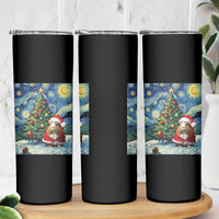 Santa Guinea Pig Starry Night Inspired Skinny Tumbler Funny Christmas Gift - Wonder Print Shop