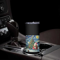 Santa Guinea Pig Starry Night Inspired Skinny Tumbler Funny Christmas Gift - Wonder Print Shop