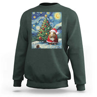 Santa Guinea Pig Starry Night Inspired Sweatshirt Funny Christmas Gift - Wonder Print Shop