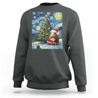 Santa Guinea Pig Starry Night Inspired Sweatshirt Funny Christmas Gift - Wonder Print Shop