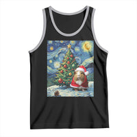 Santa Guinea Pig Starry Night Inspired Tank Top Funny Christmas Gift - Wonder Print Shop