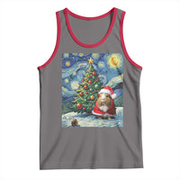 Santa Guinea Pig Starry Night Inspired Tank Top Funny Christmas Gift - Wonder Print Shop