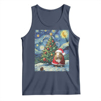 Santa Guinea Pig Starry Night Inspired Tank Top Funny Christmas Gift - Wonder Print Shop