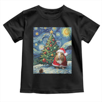Santa Guinea Pig Starry Night Inspired Toddler T Shirt Funny Christmas Gift - Wonder Print Shop