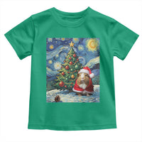 Santa Guinea Pig Starry Night Inspired Toddler T Shirt Funny Christmas Gift - Wonder Print Shop