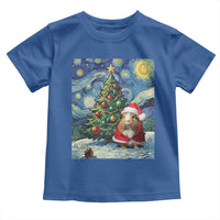 Santa Guinea Pig Starry Night Inspired Toddler T Shirt Funny Christmas Gift - Wonder Print Shop