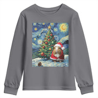 Santa Guinea Pig Starry Night Inspired Youth Sweatshirt Funny Christmas Gift - Wonder Print Shop