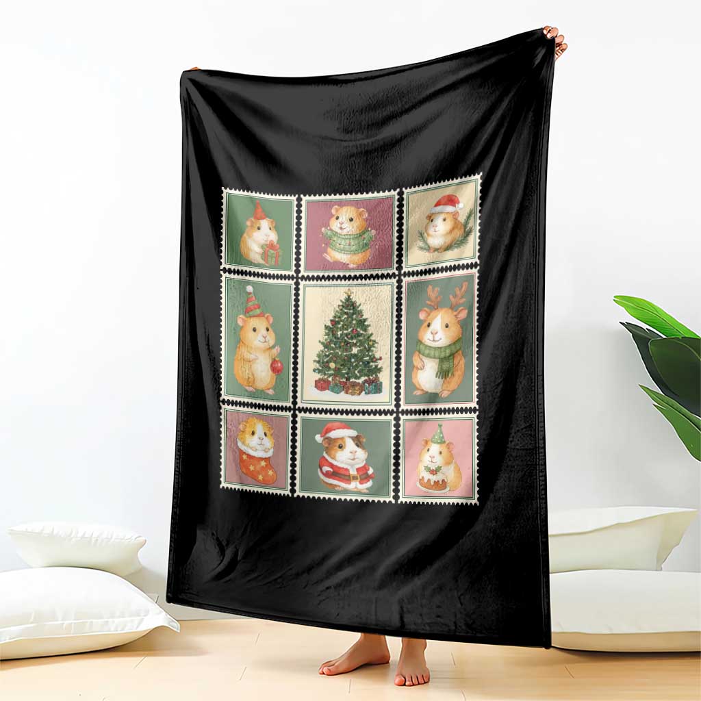 Tis The Season To Be Wheeky Throw Blanket Christmas Guinea Pig Gift - Wonder Print Shop