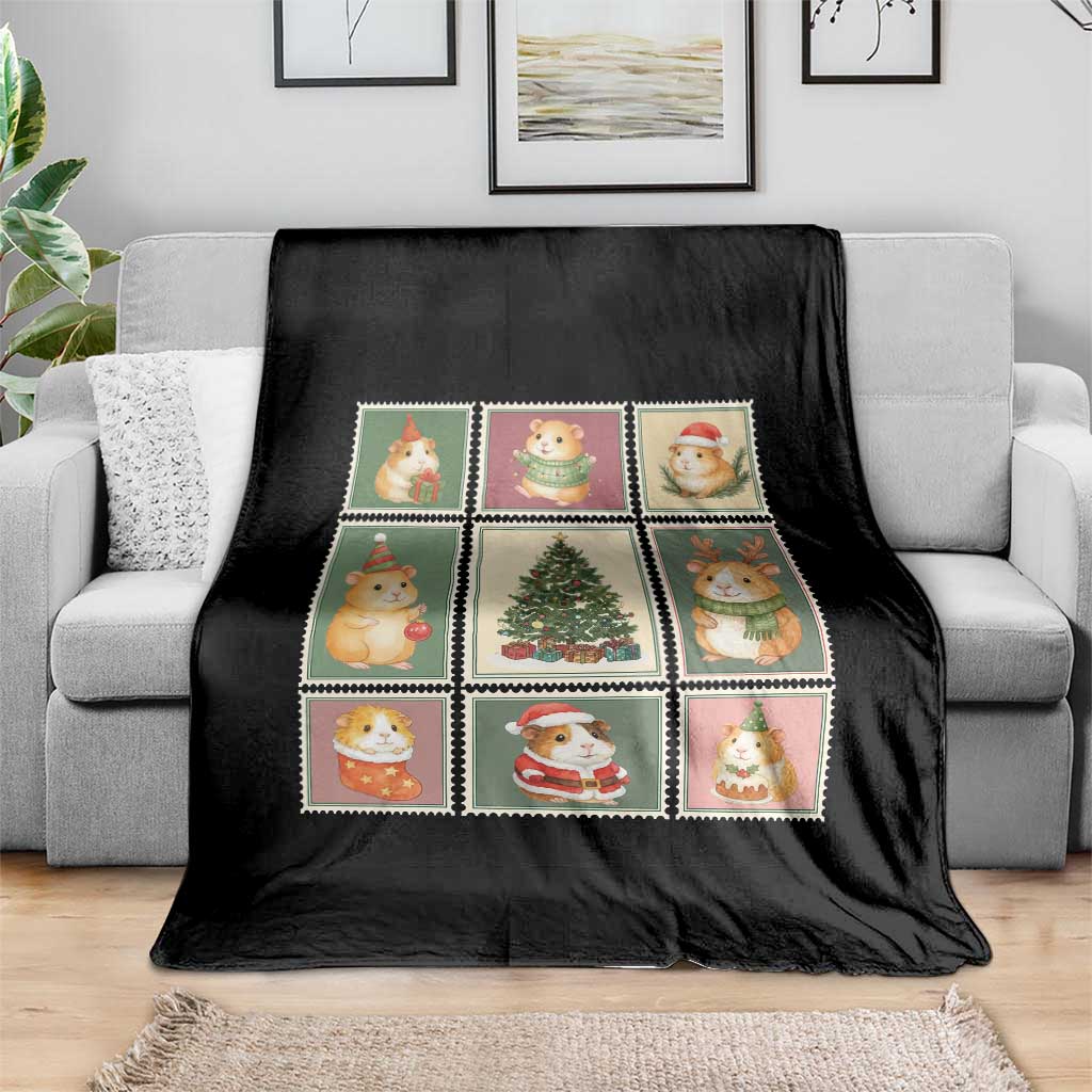 Tis The Season To Be Wheeky Throw Blanket Christmas Guinea Pig Gift - Wonder Print Shop