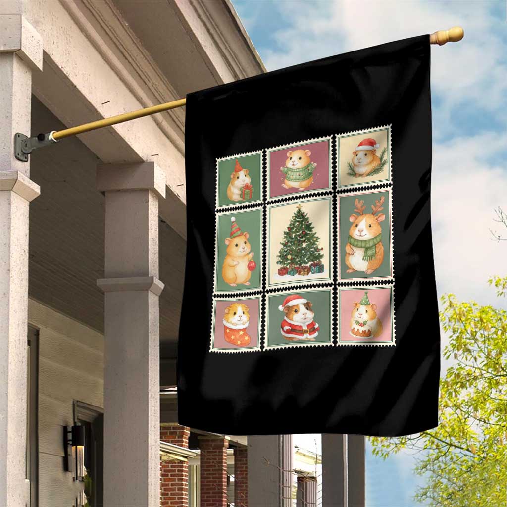 Tis The Season To Be Wheeky Garden Flag Christmas Guinea Pig Gift - Wonder Print Shop