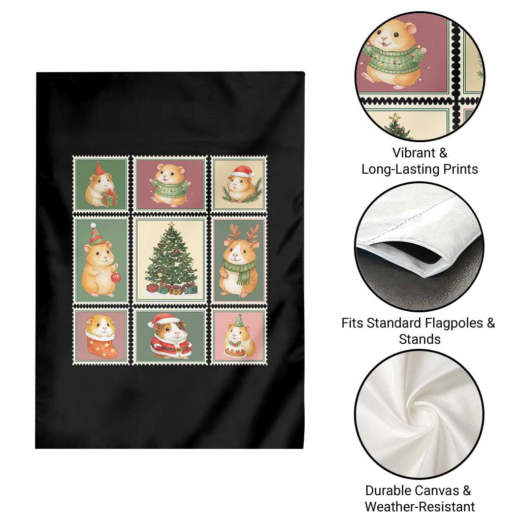 Tis The Season To Be Wheeky Garden Flag Christmas Guinea Pig Gift - Wonder Print Shop