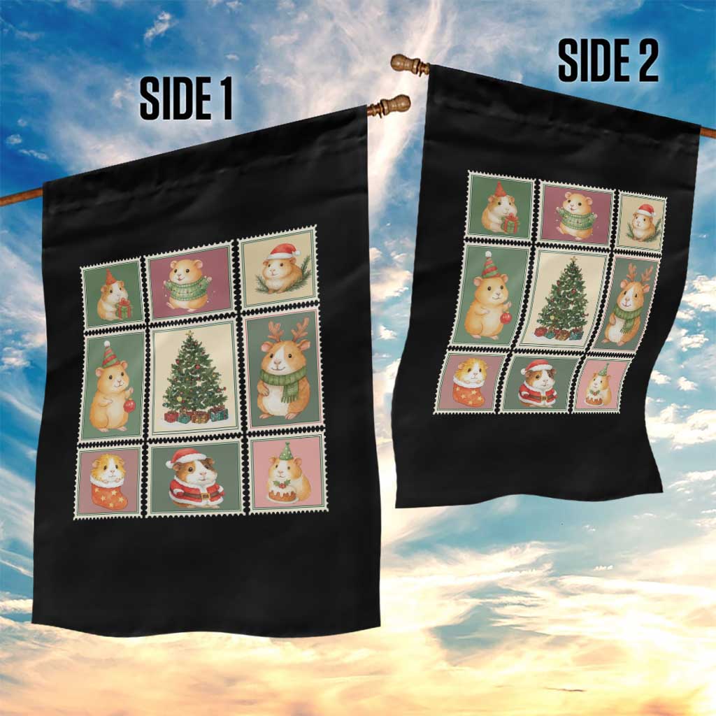 Tis The Season To Be Wheeky Garden Flag Christmas Guinea Pig Gift - Wonder Print Shop