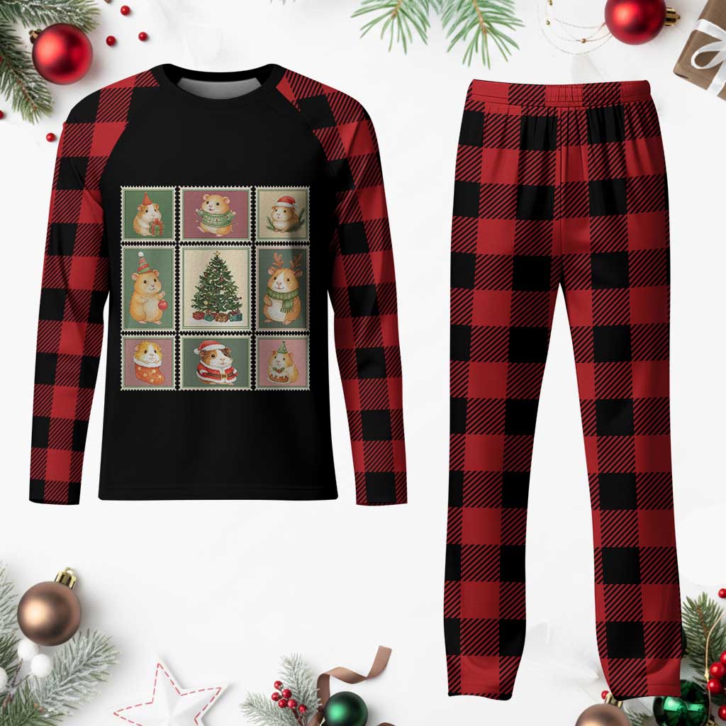 Tis The Season To Be Wheeky Plaid Pajama Set Christmas Guinea Pig Gift - Wonder Print Shop