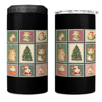 Tis The Season To Be Wheeky 4 in 1 Can Cooler Tumbler Christmas Guinea Pig Gift - Wonder Print Shop