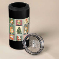Tis The Season To Be Wheeky 4 in 1 Can Cooler Tumbler Christmas Guinea Pig Gift - Wonder Print Shop