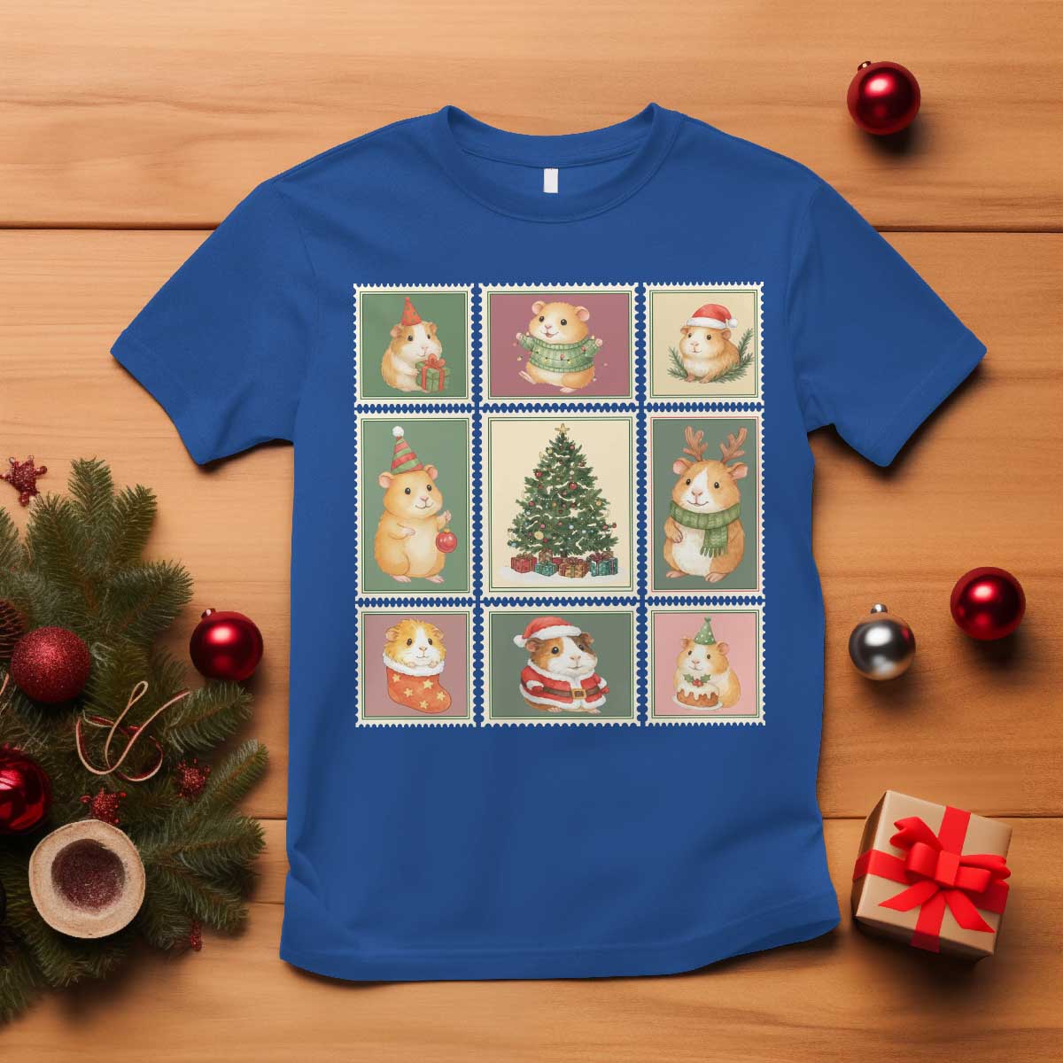 Tis The Season To Be Wheeky T Shirt Christmas Guinea Pig Gift - Wonder Print Shop